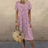 Roupas Middy Femininas 3D Estilo Antigo Impressão Digital Verão 2024 Super Grande Praia Manga Curta Elegante Comércio Exterior Transfronteiriço