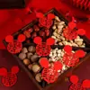 Decoração de Cama de Casamento Mini Palavras Felizes Lançadas à Mão Decoração de Quarto de Casamento Criativa Bandeja de Frutas de Casamento Escadas Felizes Pequenas Palavras Felizes