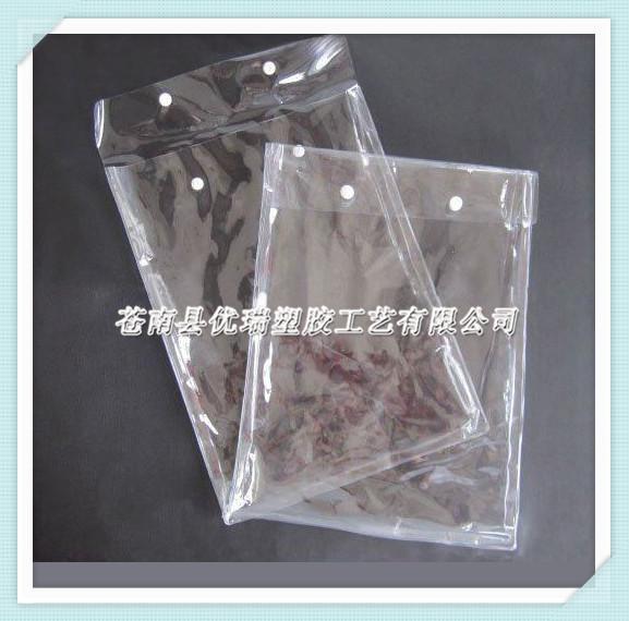 Clear winter pvc button bag fo
