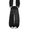 Calça de moletom larga com estampa de letras estilo americano para homens, novo design moderno 2026, calça casual reta solta para homens