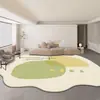 Tapete para Sala de Estar Estilo Ins Creme Espessado Imitação de Caxemira Capacho Doméstico de Alta Qualidade Resistente a Manchas Tapete Especial para Pé de Mesa de Centro