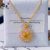 Moderna Cadena con Colgante de Diamante de Cristal de Azúcar Amarillo de la Misma Tienda que la Joyería de Oro, Joyería de Lujo Ligero de Gama Alta, Regalo para Novia