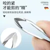 Cortacutículas de acero inoxidable, tijeras para cutículas portátiles, pinzas con púas, hoja angulada, herramienta para decoración de uñas para recortar y eliminar piel muerta