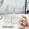 Caja de almacenamiento de cosméticos de escritorio, caja de plástico acrílico transparente, caja compartimentada para labiales, soporte para brochas de maquillaje de dormitorio, portalápices