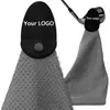 Toalha de Golfe Magnética Bordada Estampada Multicor Toalha de Ponto Cruz Transfronteiriça Microfibra Waffle Abacaxi Xadrez Toalha de Bola