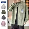 Estilo Urbano Japonés Juvenil Verano Primavera Otoño Camisa de Manga Larga para Hombre Chaqueta Casual Camisa de Trabajo Delgada Marca de Moda
