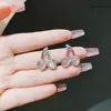 Pendientes Frescos y Compactos de Estilo Coreano, Versátiles para el Trayecto Diario, Pendientes de Lujo Ligero Calientes de Celebridades de Internet, Románticos y Elegantes de Estilo Francés
