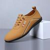 Sapatos Masculinos Primavera Novo Estilo Leves Respiráveis Casuais Solado Macio Superfície Macia Moda Executiva Sapatos de Couro Masculinos Atacado