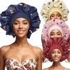 Gorro de punto para mujer de ala ancha, Gorro de quimioterapia elástico alto para belleza, Gorro de dormir de satén estampado con diseño de mariposas y flores, Transfronterizo