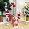 Papai Noel Escalador de Contas Musicais Escada de Paraquedas Decoração de Janela de Natal Pingente Presente