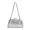 Bolso Tejido Nuevo Hecho a Mano con Acabado de Lujo, Diseño de Nicho, Bolso de Clip, Bolso de Concha con Cadena, Bolso de Hombro Versátil y de Moda