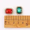 15X20Mm Cuadrado de Doble Capa Lazo de Pedrería Material DIY Cinta Pasador de Pelo Accesorio para el Cabello Centro de Flor Joyería Hecha a Mano
