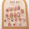 Nova Joia para Nail Art de Desenho Hello Kitty Morango Gatinho KT Fofo Resina Cola de Creme Material DIY Acessórios de Unha