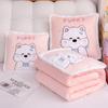 Almohada edredón suave linda fresca West Highland cubierta manta para descanso de almuerzo de oficina coche cojín para sofá silla almohada linda multifuncional