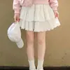 Conjunto de Dos Piezas para Niñas Pequeñas en Primavera y Otoño: Top con Cuello de Muñeca Estilo Suave y Lindo, Mangas Largas y Falda de Encaje Dulce Tipo Pastel