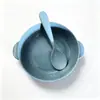 Set de Bol y Cuchara de Panda de Dibujos Animados Separados para Niños, Anticaídas, Set para Padres e Hijos
