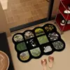 Alfombrillas de Baño Retro para Uso Doméstico, Fáciles de Cuidar, Absorbentes de Agua, Secado Rápido, Lavables, Resistentes a Manchas, Alfombrillas de Piso Antideslizantes de Lodo Diatomeas