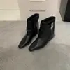 Botines Retro de Terciopelo Estilo Coreano con Plataforma Interna para Mujer Otoño/Invierno 2026 Nuevos Botas para Pantalón Puntera Cuadrada Nicho Botas Martin Adelgazantes