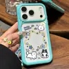 Borde colorido, diseño de ventana grande, adecuado para exhibir fotos, estrellas, cachorros y patrones de dibujos animados; Funda de teléfono estilo coreano para iPhone 17 y 18