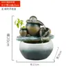 Fonte de Água Corrente Estilo Europeu Moinho de Vento Pequeno Ornamento Roda d'Água Escritório Item de Presente Criativo Decoração de Casa Bambu de Mesa