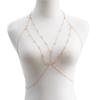 Cadena de Pecho con Pedrería Simple y de Moda, Venta Caliente Transfronteriza Europea y Americana para Mujer, Cadena Corporal de Playa, Accesorio para el Pecho de Bikini