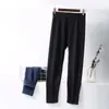 Calça Térmica Sem Costura para Homens, Adequada para Uso Interno e Externo, Forrada com Fleece para Outono e Inverno, Engrossada, Tamanho Grande, Leggings de Corte Justo