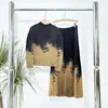 Conjunto de Dos Piezas Ligeramente Gordito y Hermoso para Mujer en Primavera y Otoño Estilo Nuevo Elástico Alto Aspecto Adelgazante Conjunto de Falda y Top Plisado
