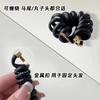 Anillo para el cabello tipo raya de cabello estilo japonés para mujer, sencillo, de alta elasticidad y duradero, de tendón de goma