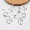 Clips para Papel con Forma Especial de Metal de Venta Caliente Transfronteriza Clips Creativos para Papel de Oficina Clips para Papel Marcador de Páginas Plateado Clips para Papel Venta al por Mayor