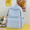 Mochila Escolar Transparente Azul Claro Sal Marina, Estilo Dulce Coreano, Adecuada para Estudiantes para Clases Diarias y Salidas