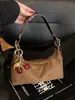 Bolsa Tote de Camurça Grande Capacidade Transfronteiriça para Mulheres 2026 Nova Tendência Outono e Inverno Bolsa de Ombro Único Transversal Retro de Axila Moda