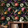 Pegatina de Pared Floral Romántica Autoadhesiva Papel Tapiz Resistente a la Humedad y al Moho Ecológico Lujo Ligero Decorativa para Pared de Dormitorio Armario Renovación