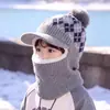 Gorro Cálido de Protección contra el Frío para Niños de Invierno Otoño e Invierno Unisex Resistente al Viento con Protección para los Oídos Gorro de Lana Tejido Grueso para Bebé
