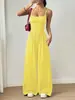 Tiktok Amazon Europeo y Americano Transfronterizo Mono Casual de Mujer sin Tirantes Verano Pierna Ancha Ajuste Holgado