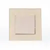 Interruptor Tipo 86 Estilo Europeu g Painel de Vidro Temperado Interruptor de Posição Única Interruptor de Parede Controle Simples Controle Duplo Certificado CE