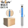 Cortador de rebaje azul Yusheng juego de 4 piezas de fresa para carpintería de mango de 8 fresas de mango con rodamiento simple cortador de rebaje recto máquina de rebaje