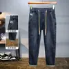 Jeans para hombre más vendidos, nuevo modelo 2026, cintura elástica con cordón, pantalones casuales rectos holgados elásticos, pantalones largos para hombre