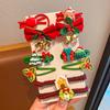 Diadema navideña para niños, dulce decoración festiva para niñas, pinza para el pelo de actuación, juego de pinzas para el pelo de reno, pinza para niña pequeña