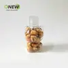 Botella de Plástico Transparente de Gatito con Tapa de Aluminio y Tapa de Plástico de Colores 50ml Jugo de Caramelos Arcoíris Botella Portátil para Niños