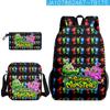 3D Nuevo Producto mi monstruo cantante Mochila de Concierto de Monstruos Bolsa Escolar Bolsa para Lápices Bolsa de Hombro Juego de Tres Piezas
