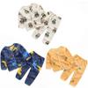 Traje de bebé otoño e invierno ropa de recién nacido niños y niñas traje de ropa interior térmica para bebé cárdigan de franela conjunto de dos piezas