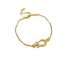 Pulseira Minimalista Japonesa e Coreana com Fivela de Ferradura de Zircônia Pulseira de Luxo Leve com Senso de Alto Padrão Pulseira de Moda Ins de Personalidade de Nicho Atacado