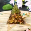 Grava de Cristal Natural Serie Navideña Secuena Degradada Árbol Torre Pirámide Manualidades para el Hogar Adornos de Resina Escritorio