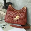 2025 Nova Bolsa Pequena de Fragrância Primeira Camada Couro Bovino Bolsa Hobo Tmall Elf Moda Mais Fácil de Combinar Passeio Transversal Bolsa Feminina