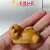 Sándalo Dorado Tallado Dragón de Leche Dibujos Animados Lindo Muñeco Regalo de Cumpleaños Madera Creativo Decoración de Escritorio para el Hogar
