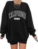 Amazon Comércio Exterior Feminino Gola Redonda Moletom Estampado de Letras Europeu e Americano Solto Tamanho Grande Terry Moletom Tamanho Bonito em estoque