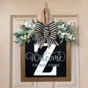 Nuevos productos transfronterizos: 26 letras en inglés, puerta de entrada personalizada, puerta decorativa, lista de accesorios, artesanías de madera, colgante