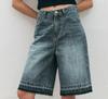 Amazon Tume Comércio Exterior Europeu e Americano Abastecimento Transfronteiriço Moda Casual Fashion Jeans Cropped de Cintura Alta Vintage Soltinho para Mulheres