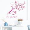 Novo FX-E116 rosa personalizado lápis borboleta amor quarto sala de estar casa decoração de parede adesivo de parede autoadesivo
