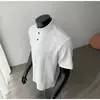 Camiseta Estructurada de Manga Corta 2026 Verano Nuevo Estilo Tallas Grandes Moda Casual Tendencia Estilo Perezoso para Hombre Sencilla y Discreta